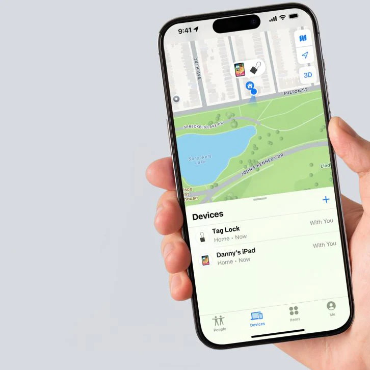 Vorhängeschloss mit GPS Tracker Fixed Tag Lock für Find My, Bluetooth 5.2, Schwarz - Image 5
