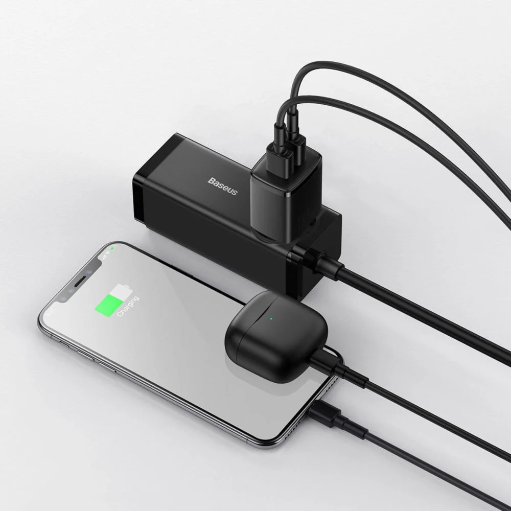 Wandladegerät Baseus Compact 2x USB-A 10,5 W, Schwarz - Image 3