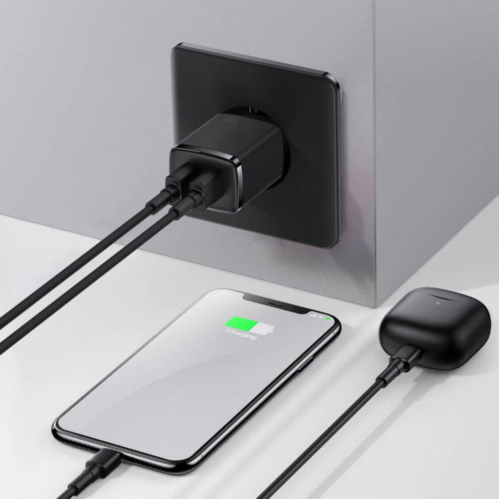 Wandladegerät Baseus Compact 2x USB-A 10,5 W, Schwarz - Image 9