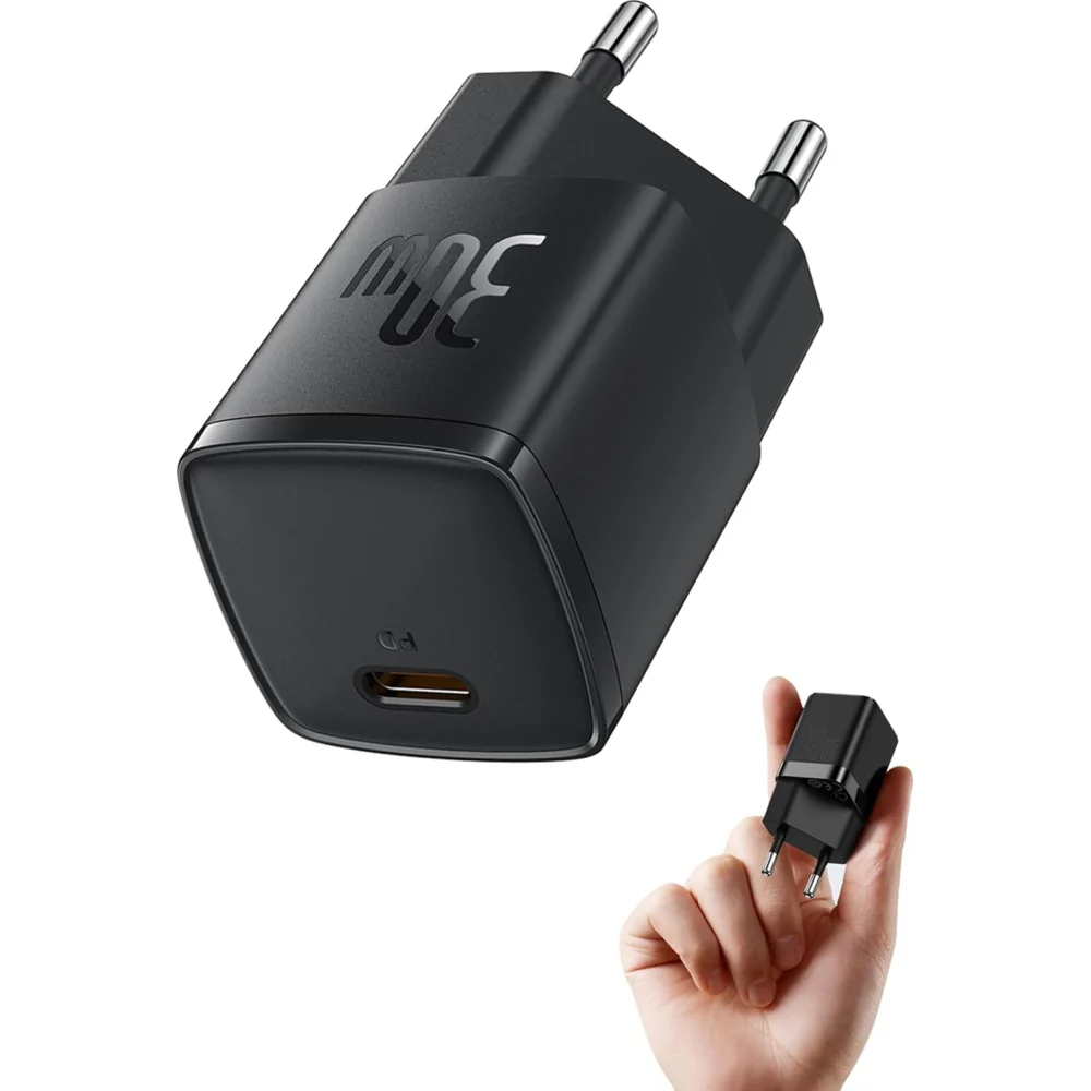 Wandladegerät Baseus Cube Pro GaN3 PD USB-C, 30W, Schwarz - Image 4