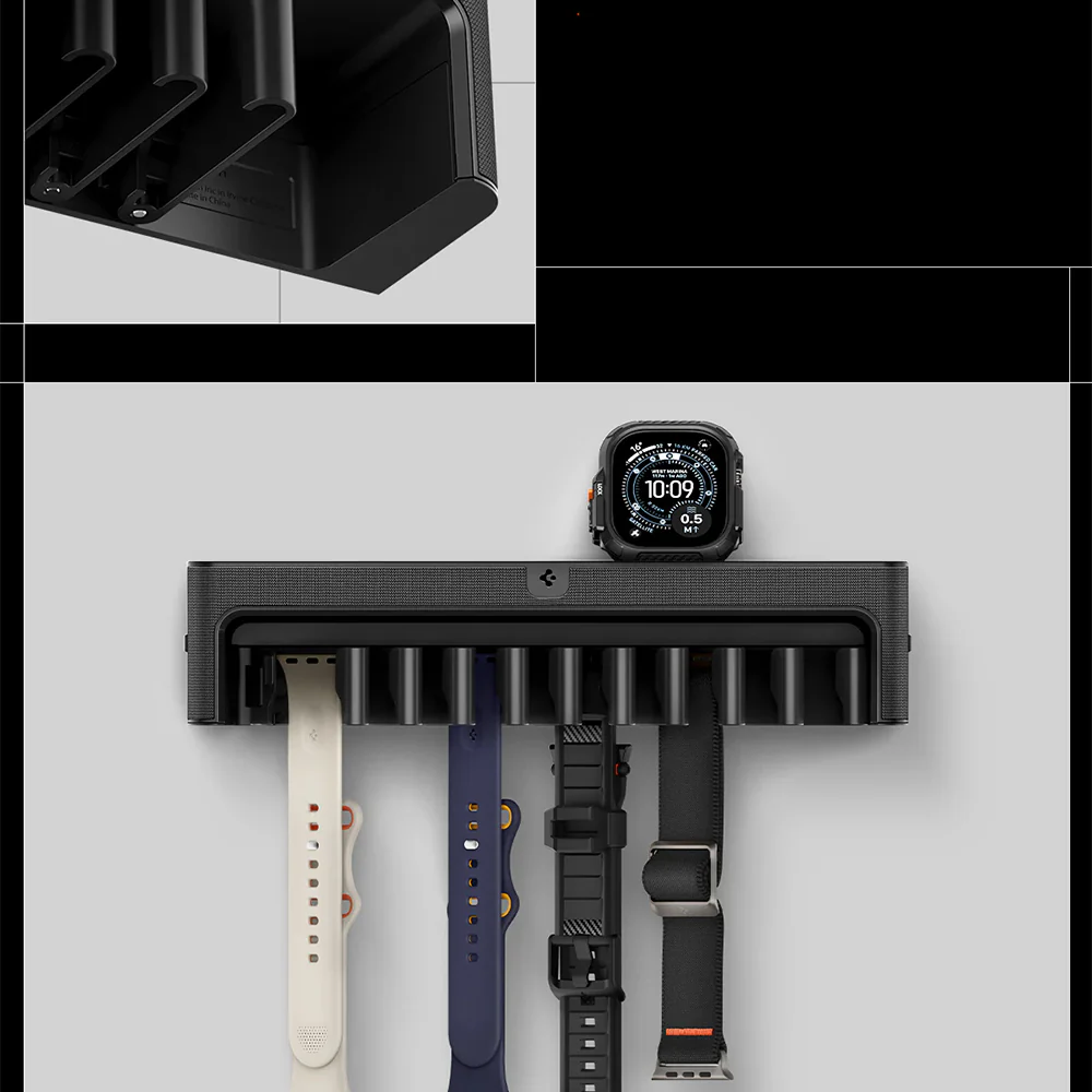 Wandorganizer für Uhrenarmbänder und Smartwatch-Armbänder, Spigen Band Organizer S341, Schwarz - Image 4