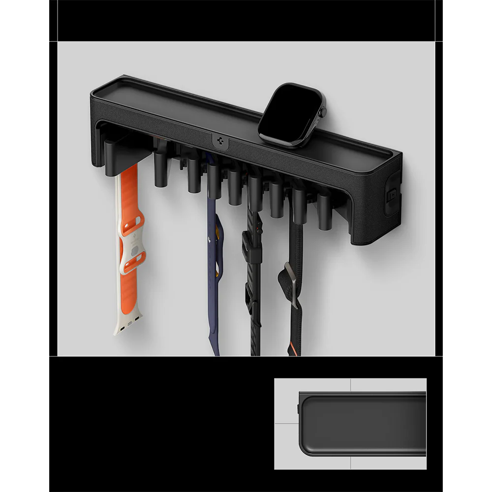 Wandorganizer für Uhrenarmbänder und Smartwatch-Armbänder, Spigen Band Organizer S341, Schwarz - Image 5