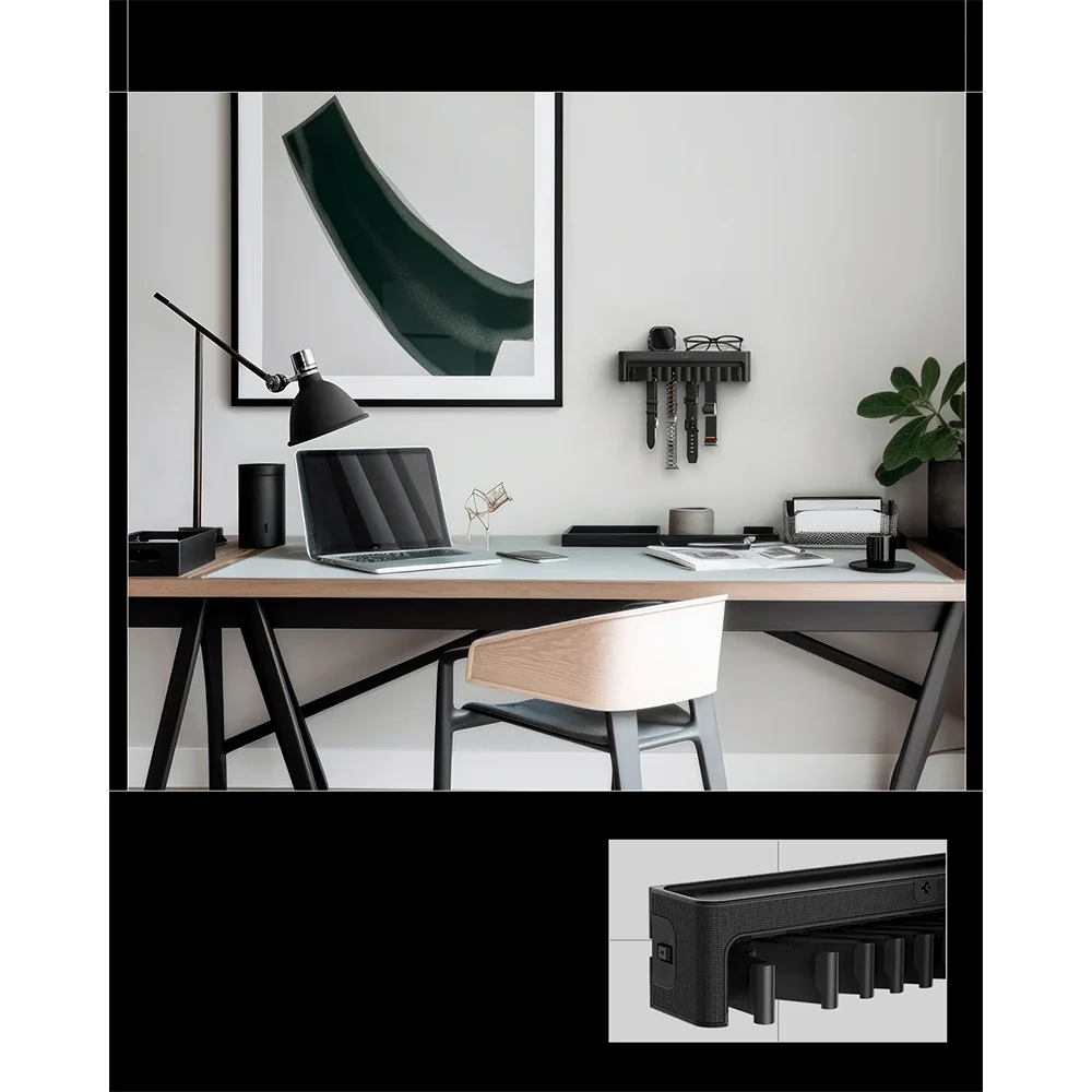 Wandorganizer für Uhrenarmbänder und Smartwatch-Armbänder, Spigen Band Organizer S341, Schwarz - Image 6
