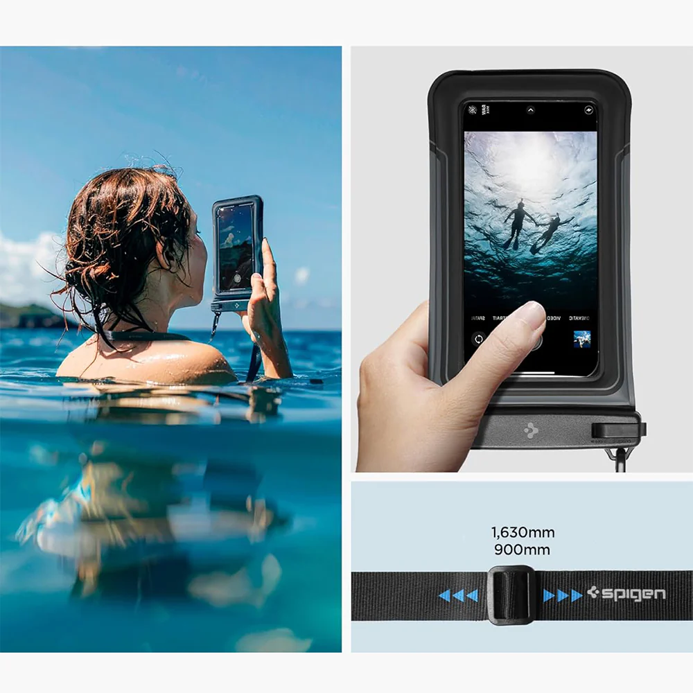 Wasserdichte Handyhülle Spigen A611P Waterproof Float Case 2-Pack, Schwarz - Image 5