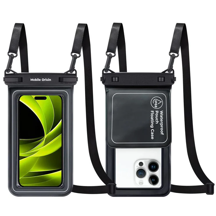 Wasserdichte Hülle Mobile Origin IP68 Waterproof Floating Case für Smartphones bis max. 6,8", Schwarz - Image 5