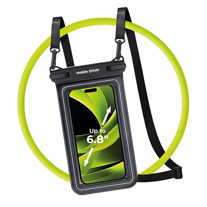 Wasserdichte Hülle Mobile Origin IP68 Waterproof Floating Case für Smartphones bis max. 6,8", Schwarz - Image 6