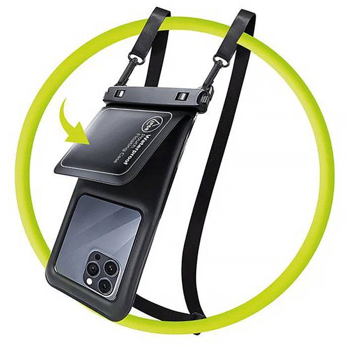 Wasserdichte Hülle Mobile Origin IP68 Waterproof Floating Case für Smartphones bis max. 6,8", Schwarz - Image 8