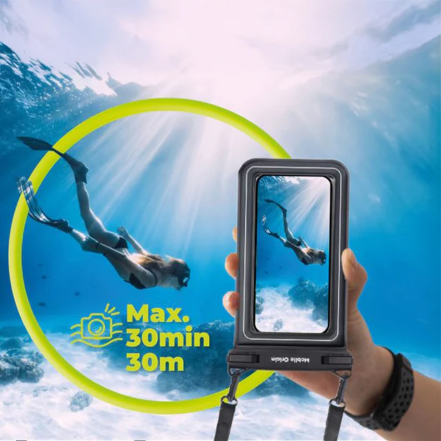Wasserdichte Hülle Mobile Origin IP68 Waterproof Floating Case für Smartphones bis max. 6,8", Schwarz - Image 9
