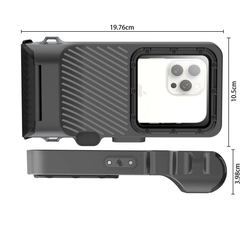 Wasserdichte Schutzhülle für Smartphone max. 6.9", Tech-Protect Universal Diving Waterproof Case, Schwarz und Grau - Image 5
