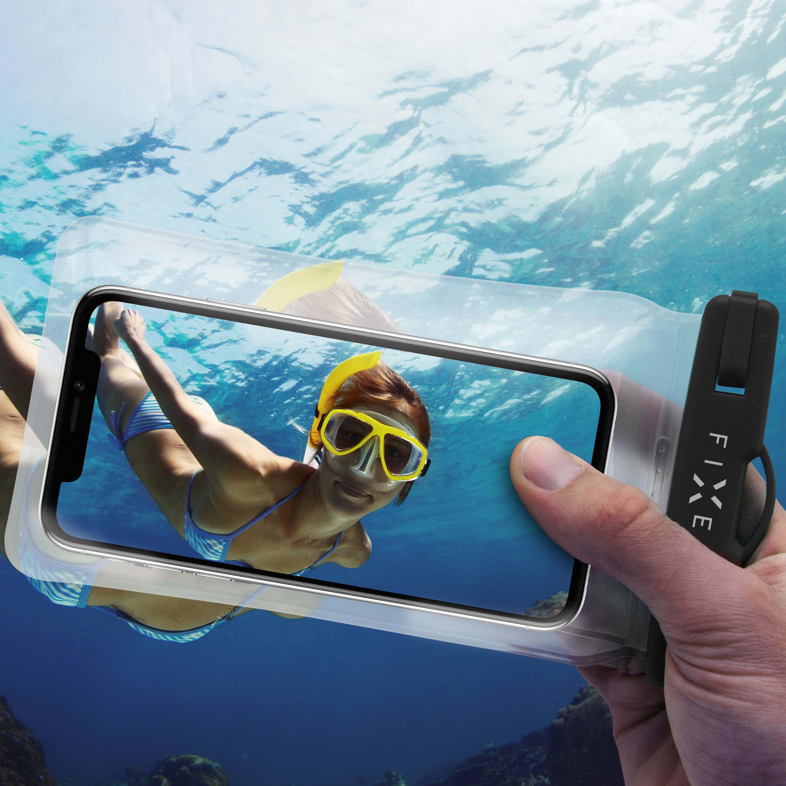 Wasserdichte Schutzhülle Fixed Float für Smartphone max. 7.2", Transparent-Schwarz - Image 9