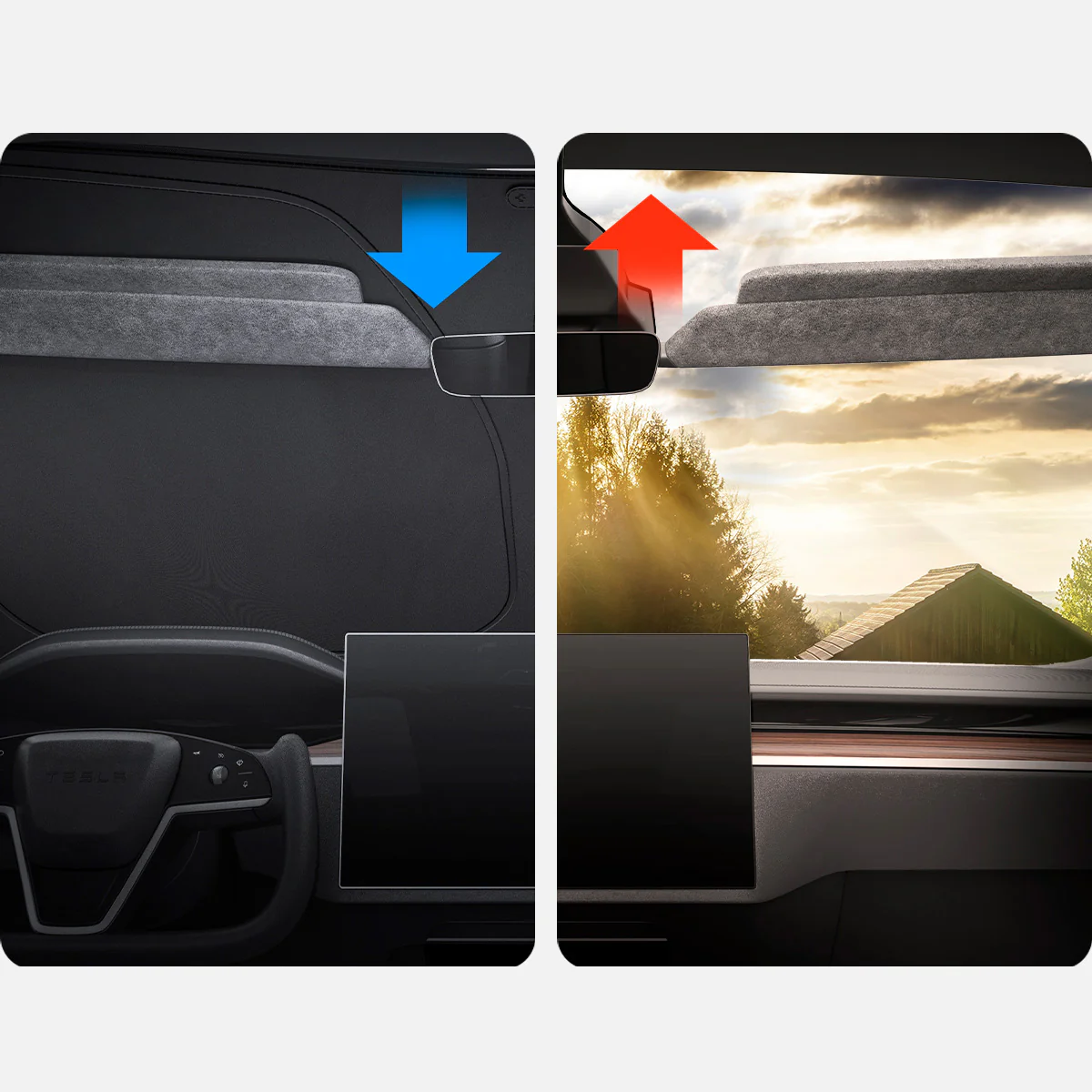 Windschutzscheiben-Sonnenblende für Tesla Model X, Spigen Car Front Windshield Sunshade - Image 10