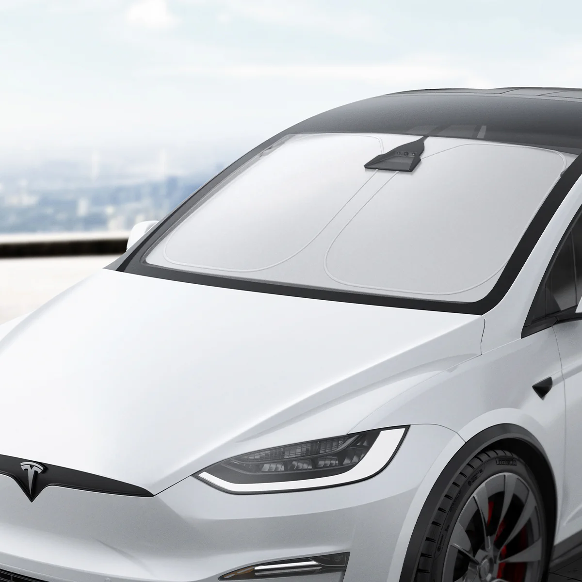 Windschutzscheiben-Sonnenblende für Tesla Model X, Spigen Car Front Windshield Sunshade - Image 11
